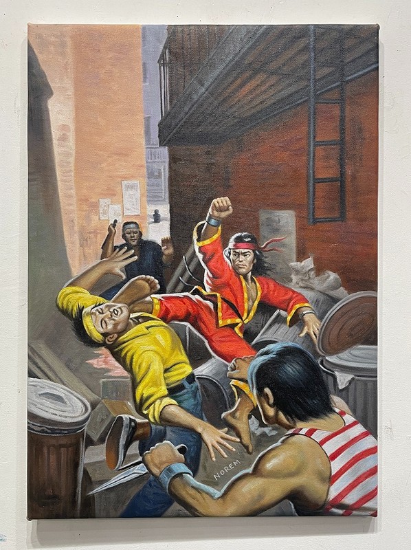 Earl Norem Painting on canvas. - Comic Book art - The Deadly Hands of Kung Fu gallery