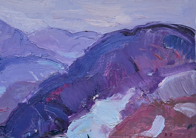 Winter Day , 35x54 cm, Cardboard, Painting by Shandor Alexander gallery