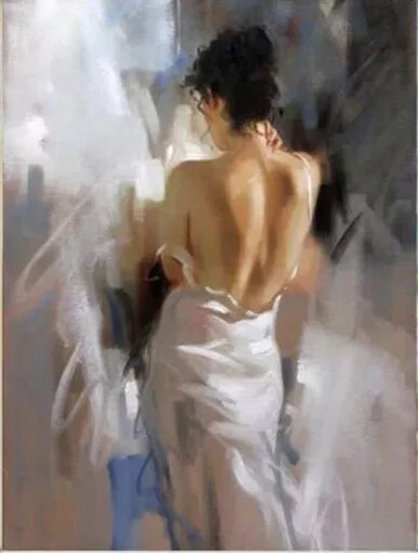 MQ-OP0526 100% handmade painted abstract lady art oil painting on canvas art gallery