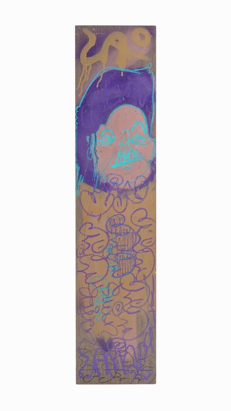 Double-Sided Graffiti Art Painting on Board Street Art Pop Art