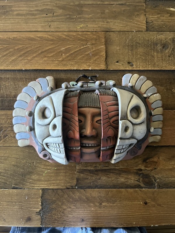 Totally Cool Skull Devil Human Wall Ceramic Mexican Art