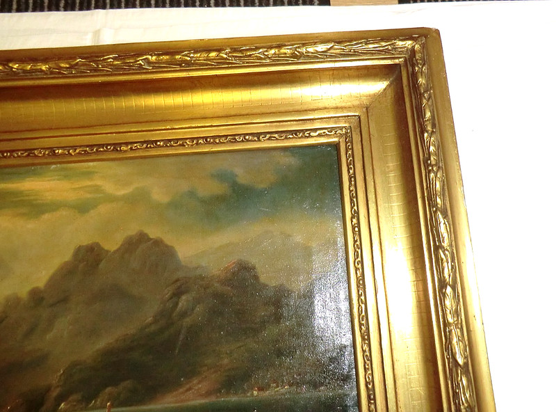 Antique Oil Painting River Landscape Signed M. Sander 1876 FAQ-ÖG83 gallery
