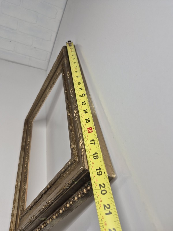 Mcm Vintage Plastic Gold Tome Picture Frame 19×17" gallery