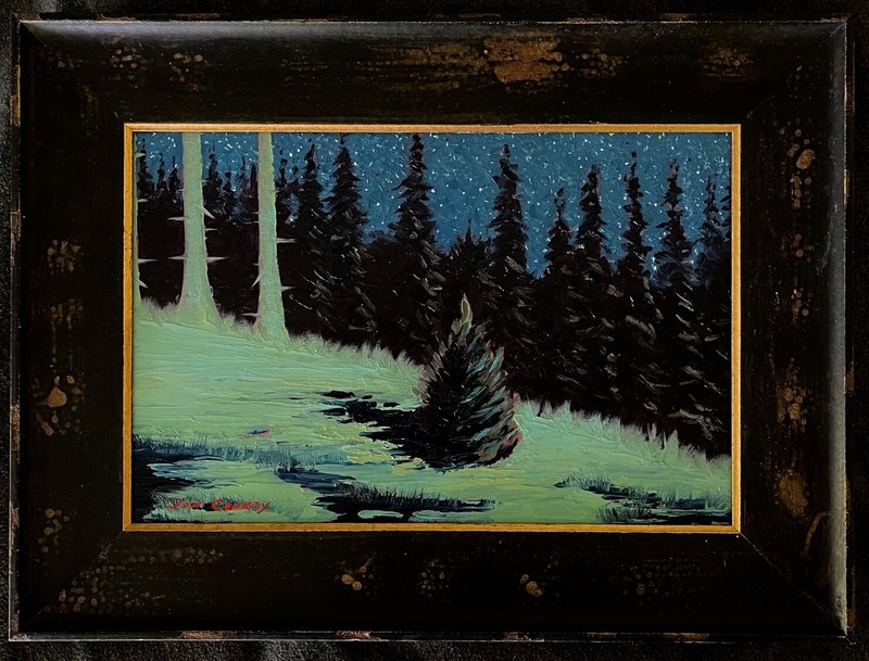 Original Signed Framed Impressionist Nocturne Landscape Oil Painting
