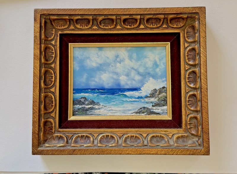 JUDY DYANS, DY’ANS LISTED CALIFORNIA OIL PAINTING SEASCAPE COASTAL PLEIN AIR