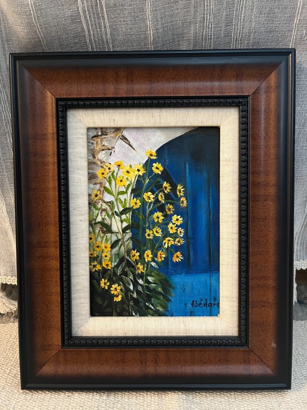 VTG Fernand Bédard Floral Oil Painting Framed Canadian Impressionist Flower Stil