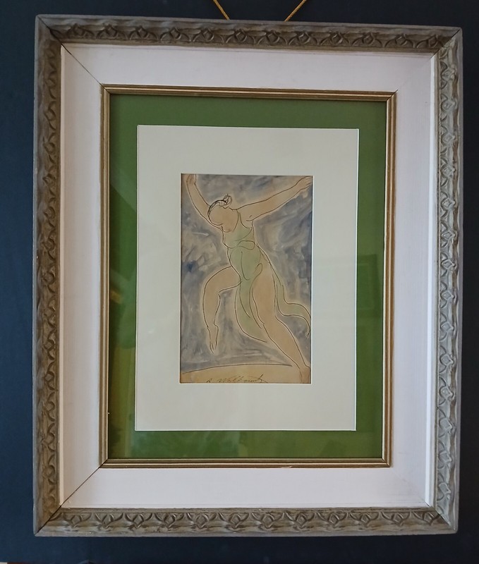 Abraham Walkowitz «Isadora Duncan Dancing» Watercolor on Paper c. 1915-27