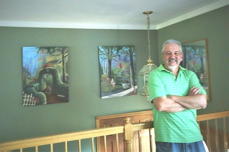 ORIGINAL FIGURATIVE PAINTING "Event" stretched canvas 16x12 Steven G. Graff gallery