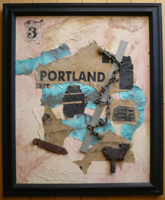 RUTH CUTTER CA ASSEMBLAGE MODERN MODERNISM EXPRESSIONISM PORTLAND ABSTRACTION