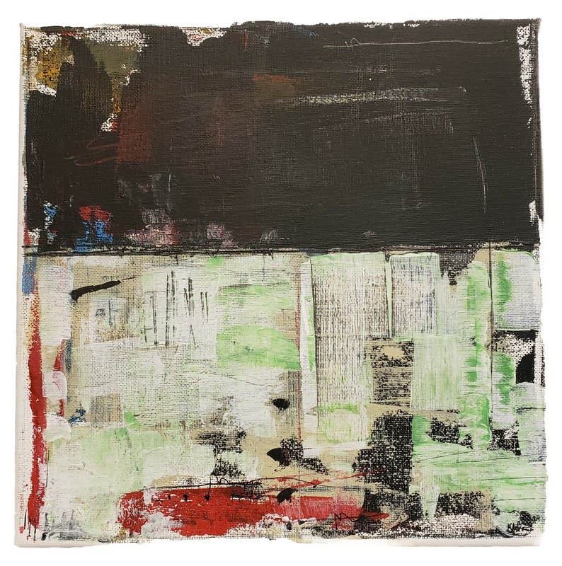 No.589 Original Abstract Modern Minimal Urban Textured Painting By K.A.Davis