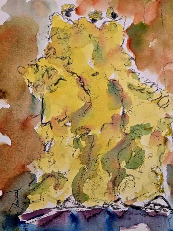 ORIGINAL African American Urban Watercolor Portrait » Sistaz 1″