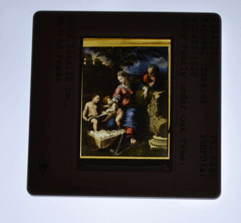 Raphael «Holy Family under Oak Tree» art 35mm glass slides