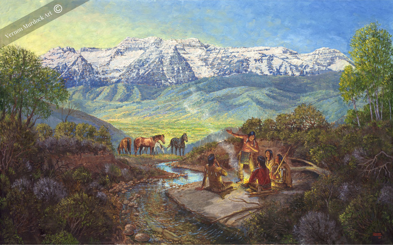 The Legend of Timpanogos, Oil Painting, Native, Famous Art, Giclee, Best Seller
