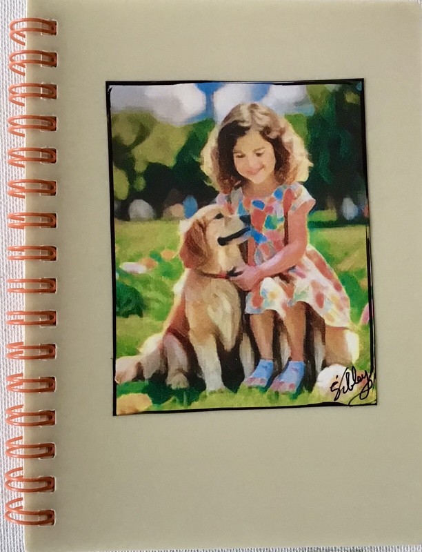 Sibley ACEO Notebook aceo sketch card painting girl dog pet
