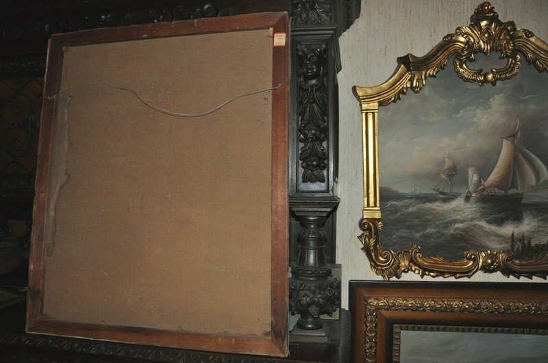 Listed Artist Marco Zim Zimmerman 1880-1963 unframed Large Forrest Painting gallery