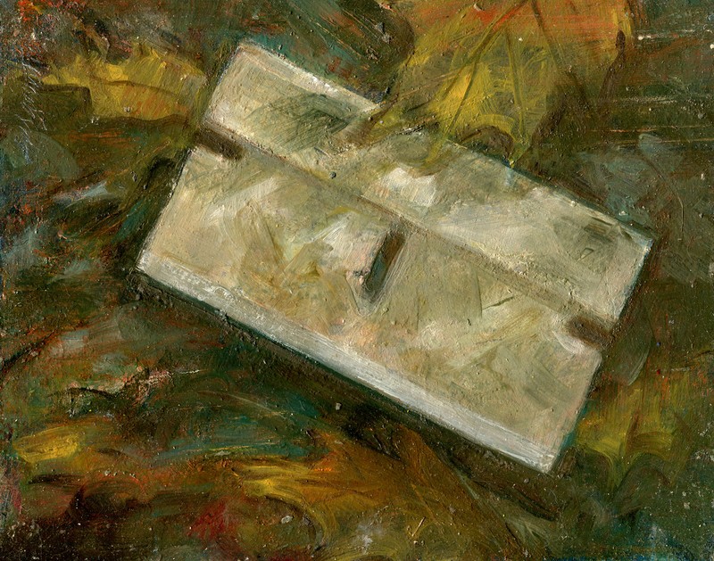 Artist’s Oil Painting Tool – Razorblade 8×10 in. Oil on canvas Hall Groat Sr.