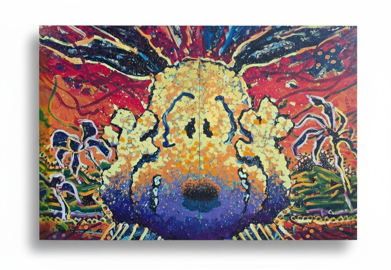 Tom Everhart “Nobody Barks in LA” – Hand-Embellished Canvas Giclée 35.5″ x 24″