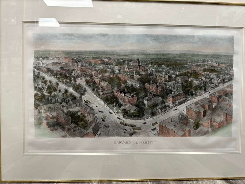 1906 Harvard University Hand Colored Photogravure by J.D. Nichols Co. New York