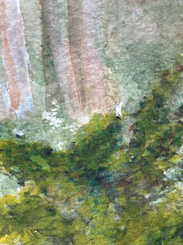 Original Mary Steen Signed Asian Scene Watercolor Painting gallery