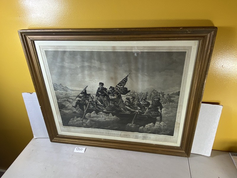 Washington Crossing The Delaware 1866 Painting Picture By John Smith 53S7