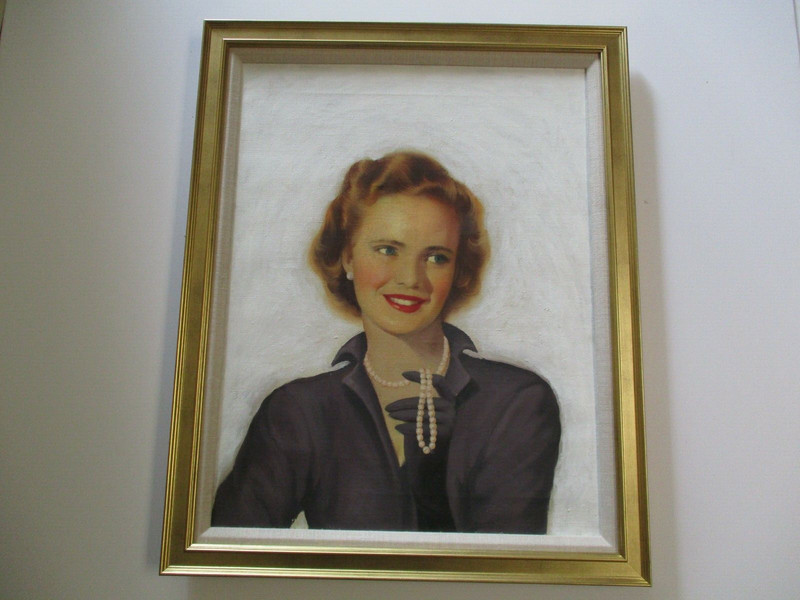 ANTIQUE OIL PAINTING OIL ILLUSTRATION ART AMERICAN BEAUTY PORTRAIT FEMALE MODEL