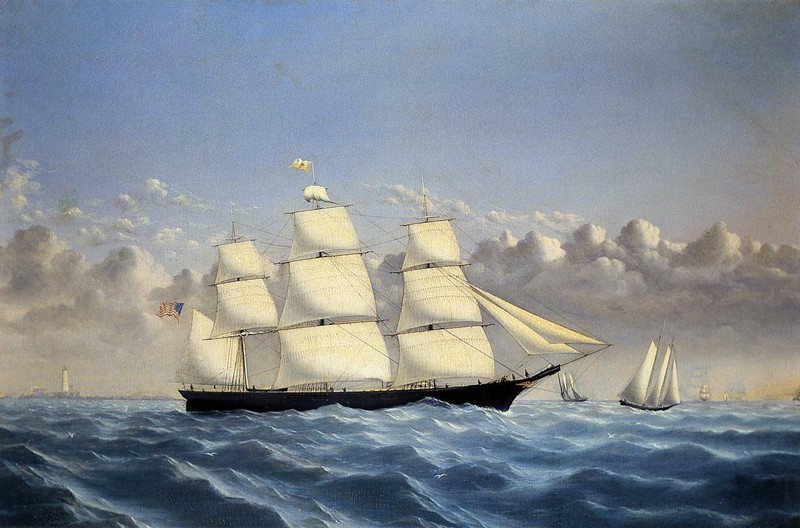 Bradford, William Clipper Ship ‘Golden West’ of Boston Oil Painting repro