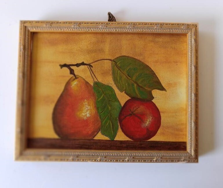 3 VTG framed original paintings church landscape still life bright wall gallery gallery