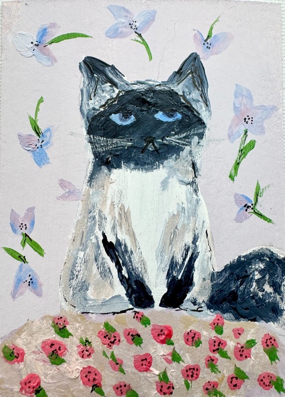 Aceo Custom Pet Portrait Painting, Original Mini Painting pets 2.5 x 3.5, OOAK, gallery