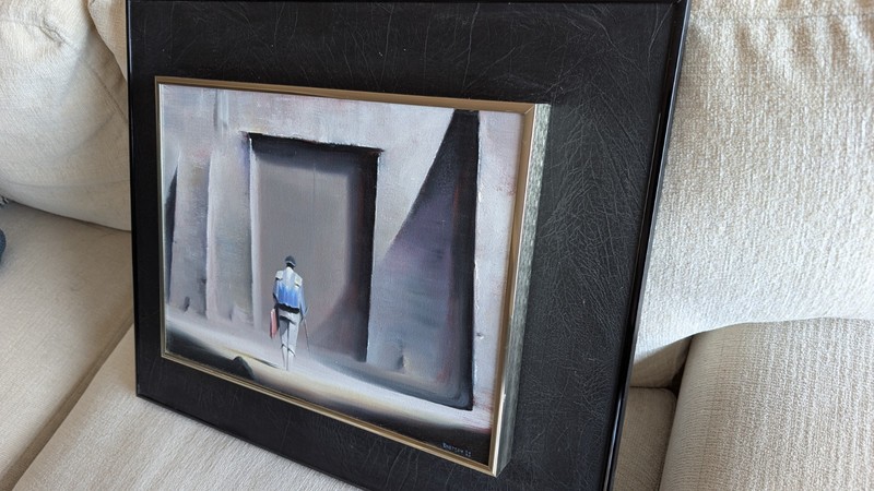 Robert Watson Original Oil Painting “Matador” Signed. Surrealist, 12x 16.