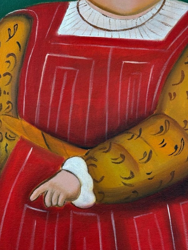 Fernando Botero (Handmade) Oil On Canvas Painting signed and stamped gallery