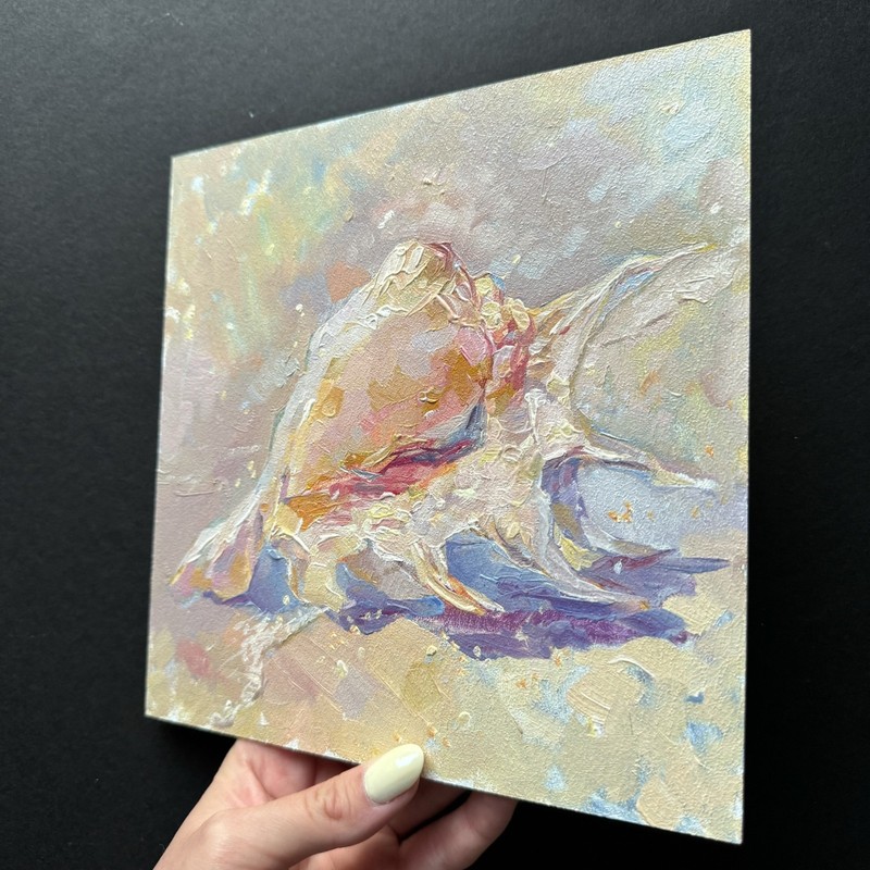 Seashell Painting Shell Original Oil Painting Seashell Wall Art gallery