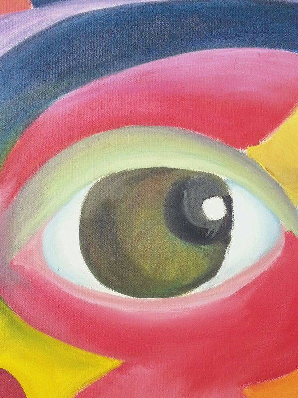 Original Abstract oil painting "Face" 29×39 inches gallery