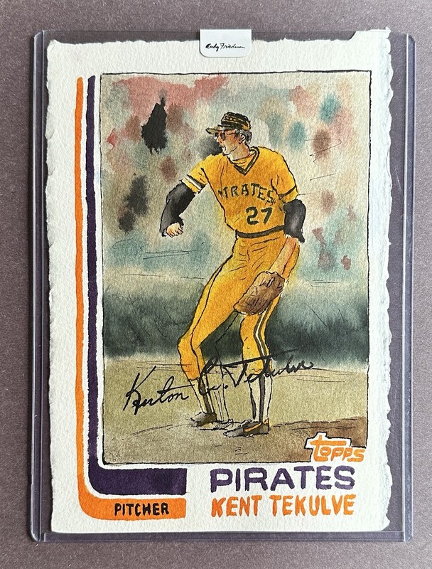 KENT TEKULVE 2021 Topps Spotlight ORIGINAL PAINTING 1/1 Variation Andy Friedman