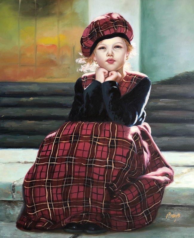 Monica,Original Oil Painting by P. Hays,61 x 51 cm