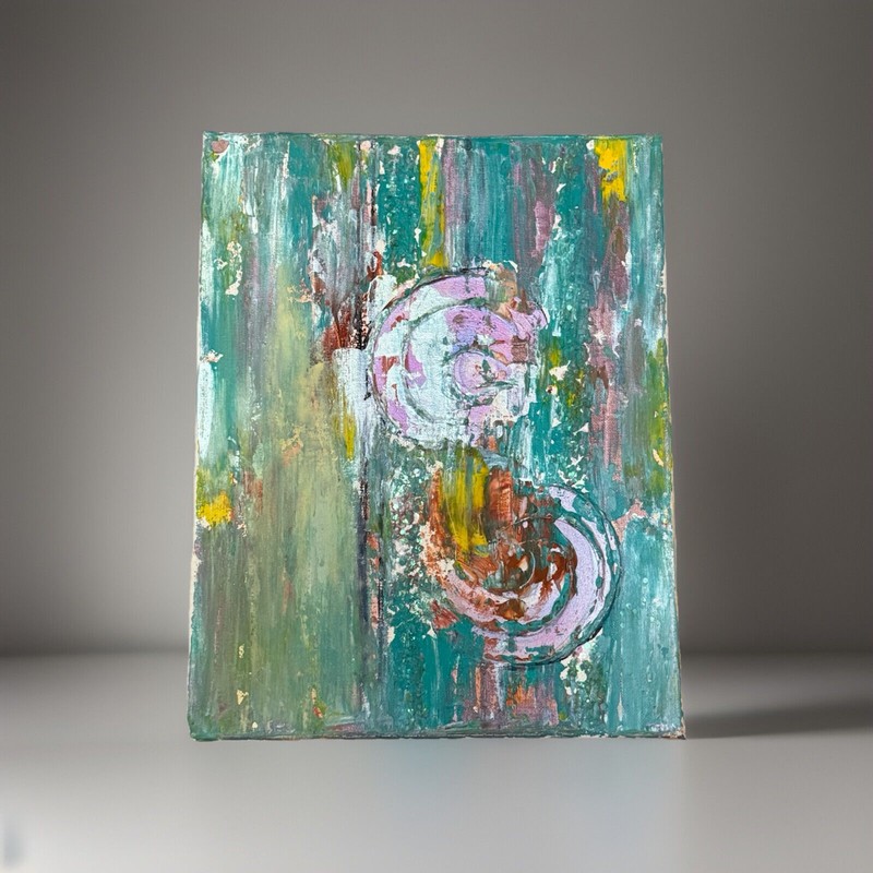 Handmade Abstract Texture Art With Gold Leaf on Stretched Canvas Wall Decor gallery
