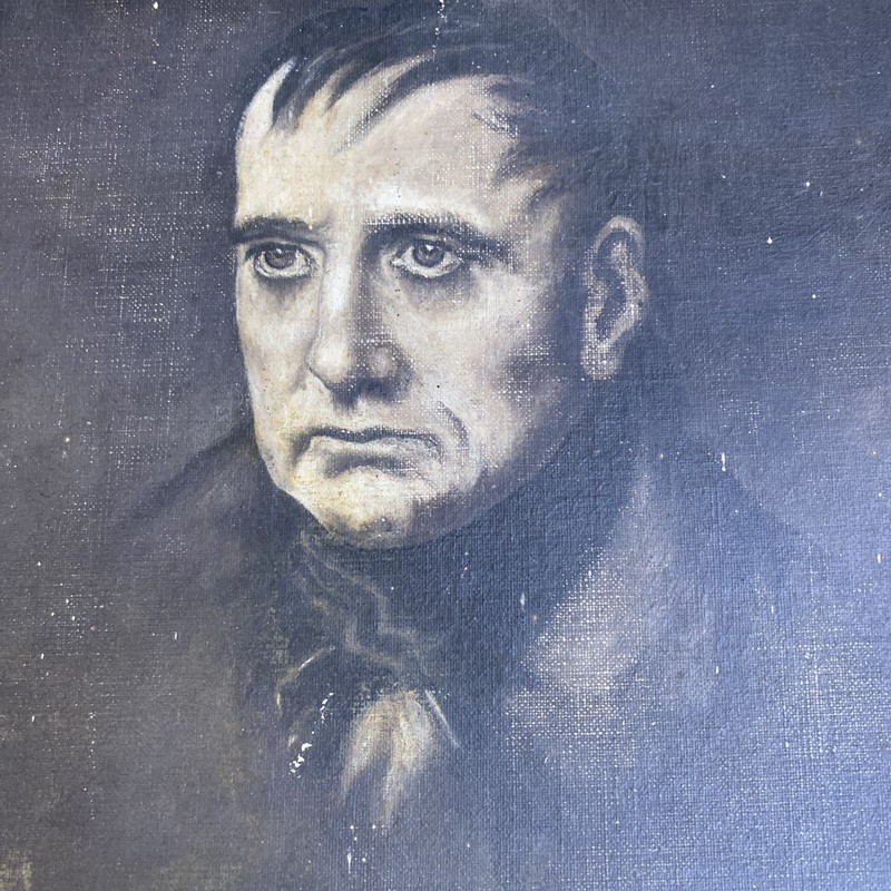 Antique Oil on Canvas Portrait of NAPOLEON The Last Phase Artist Unknown gallery