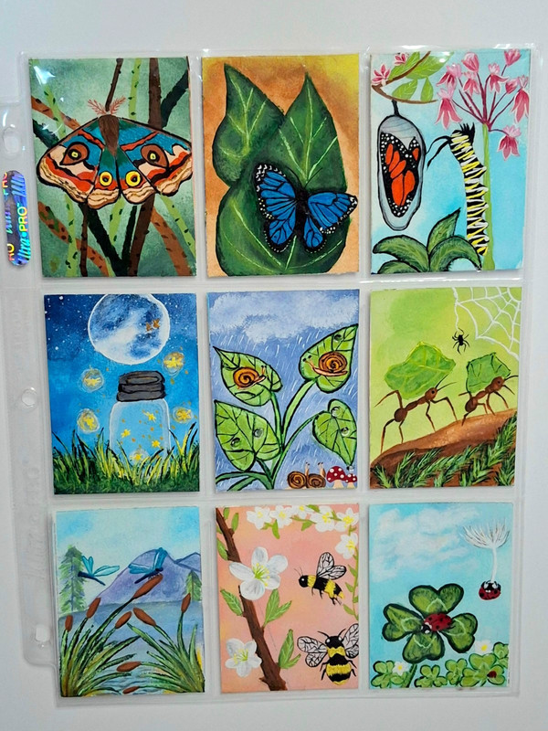 Lucky Ladybug -aceo original art card gallery