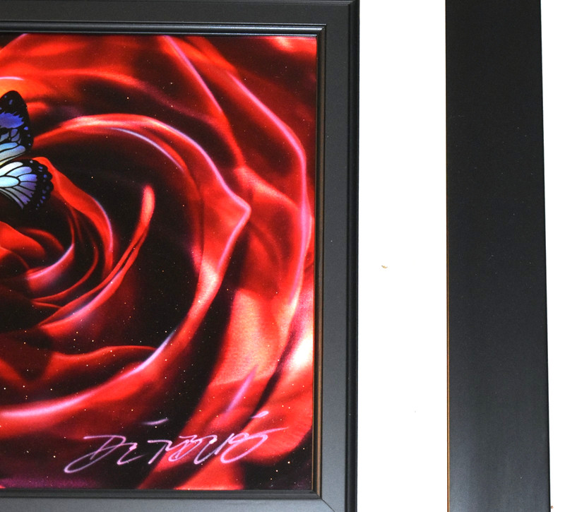 Original CHRIS DERUBEIS "Fluttering Petals" Mixed Media on Metal Signed-COA New gallery