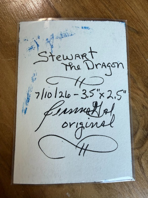 Stewart the Dragon ACEO art trading cards gallery