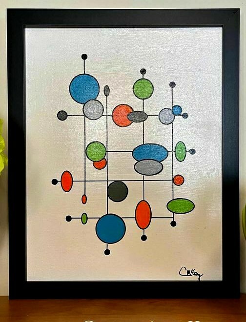 Original-Acrylic Paint & India Ink Christine McCoy Signed -11×14″ Framed NICE!