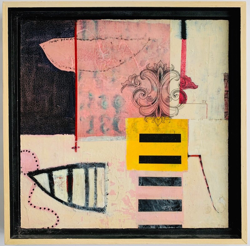 Katy Kuhn – signed and framed mixed media art «Tabula XII»