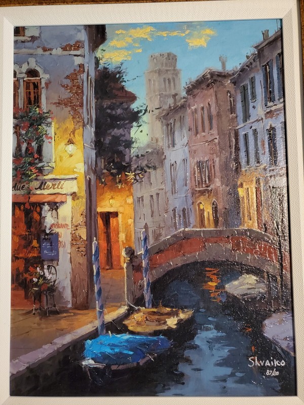 Viktor Shvaiko Giclee H/E on Canvas (Last Light in Venice) L/E #87/200 Beautiful gallery