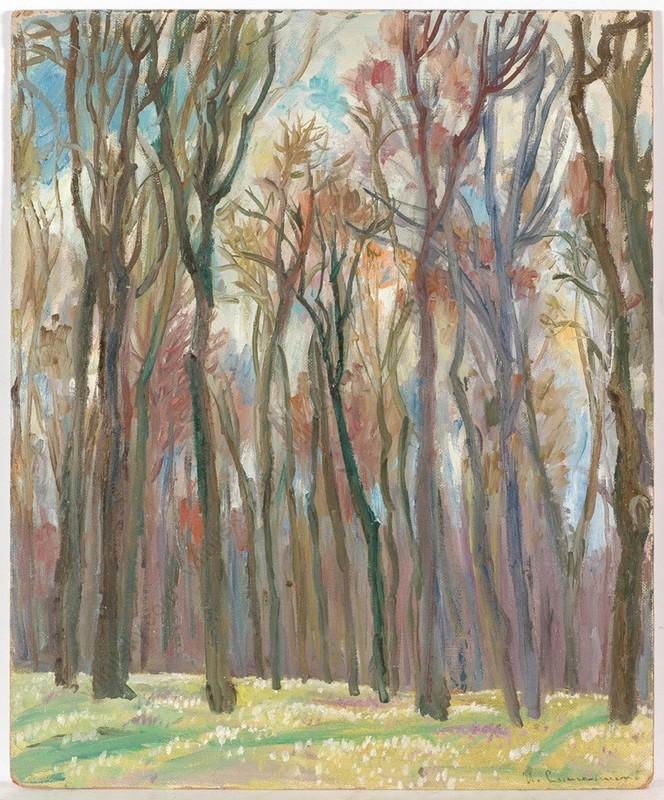 «Birch Forest», Oil Painting by Igor Sinepolski (1938-2021), 1970s (m)