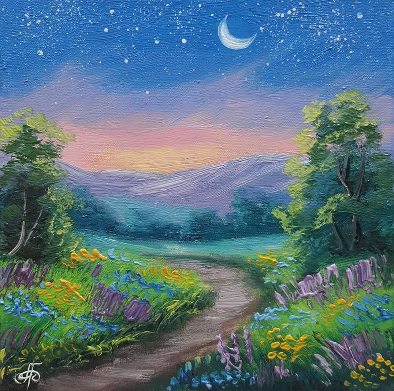 Oil Painting Landscape Wall Art Home Decor Original Summer Gift Ukrainian Artist gallery