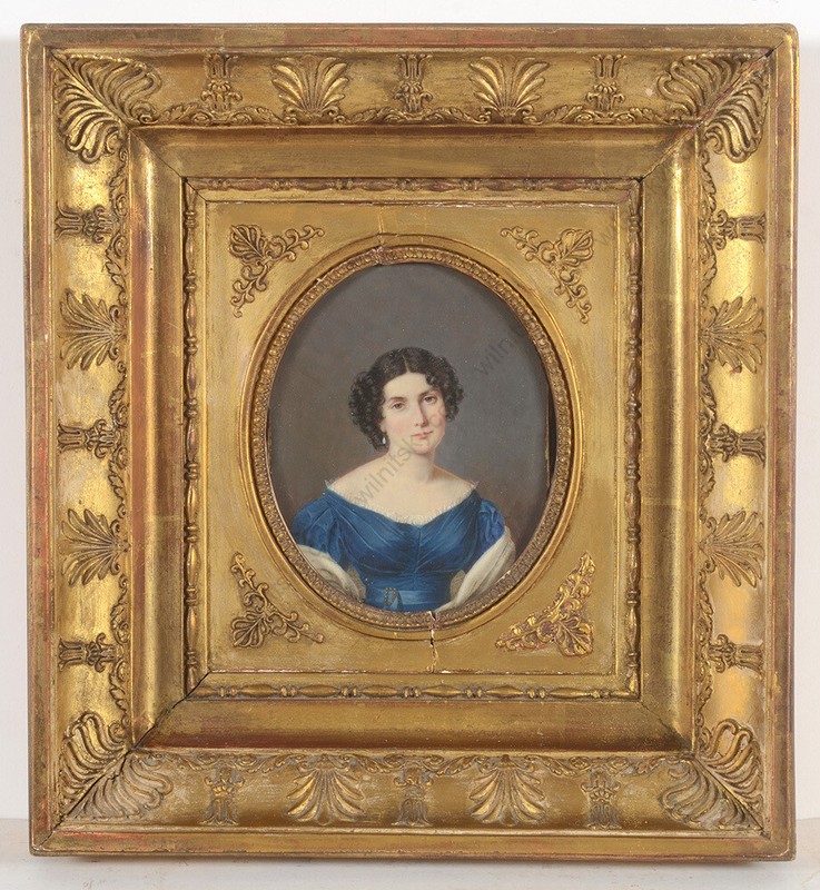 Frédéric Millet (1786-1859) «Baroness de Lamothe-Langon», large miniature