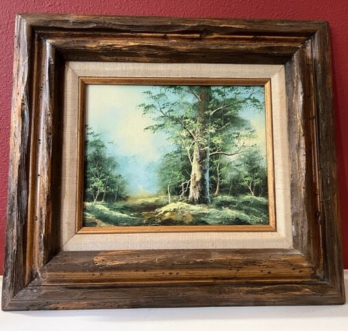 OIL PAINTING FOREST LANDSCAPE 15.5 x 17.5 Orig Signed EUGENE KINGMAN LOCAL PCKUP