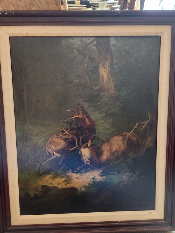 Carl Gerber (1839-1866) Germany Original Oil on Canvas Painting