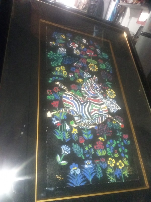 The estimated secondary market value for a framed Jiang Tiefeng «Freedom»