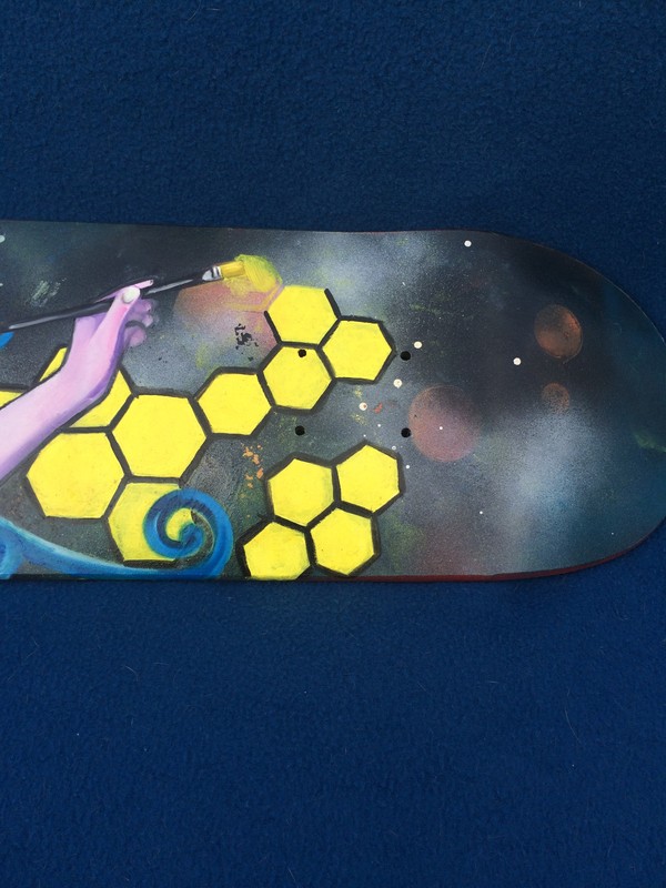 Painted Skate Board Deck - Mermaid gallery