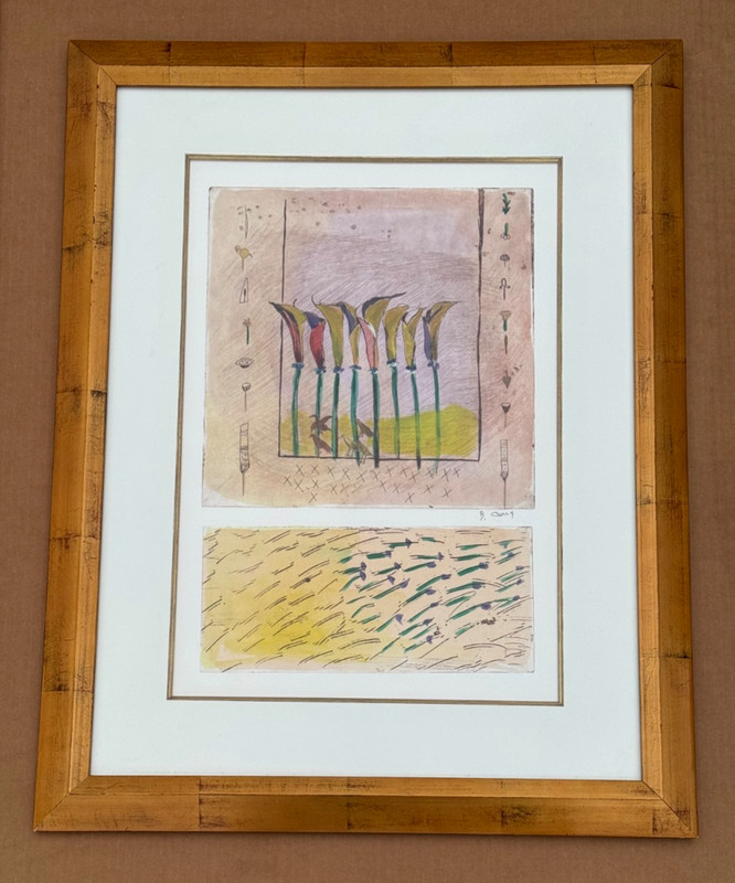 B.CONY SIGNED ORIGINAL ETCHING PAINTING ABSTRACT MODERN ART MODERNISM #1/1 gallery